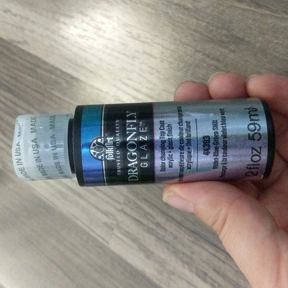 #694NWT Sealed Folkart Dragonfly Glaze Violet-Blue-Green Hobby Paint 2oz. 44383